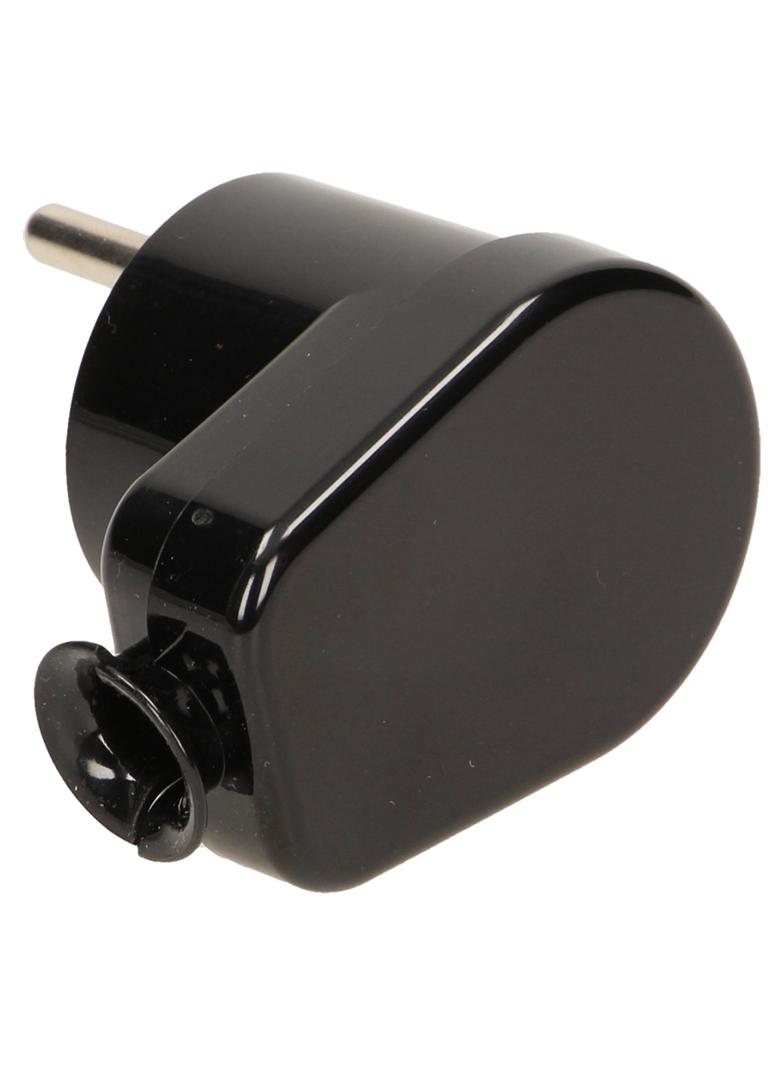 Wtyczka kątowa czarna WT-16/CZARNY ORNO