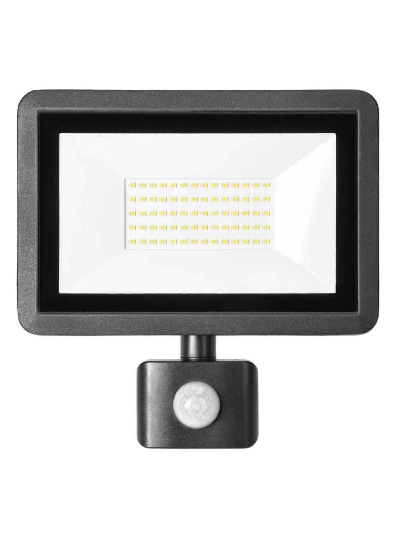 FARO S LED 50W naświetlacz z PIR 4000lm, IP44, 4000K, aluminium + szkło AD-NL-6255BLR4 ORNO
