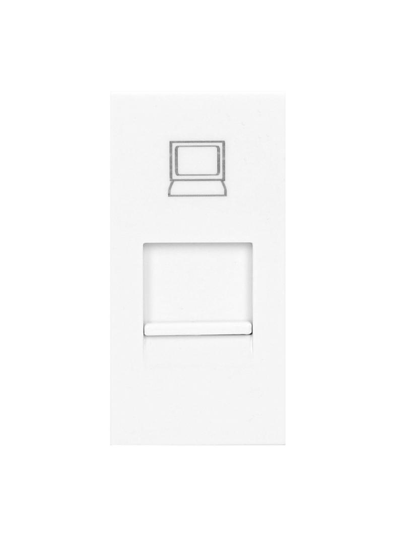 NOEN RJ45, gniazdo modułowe 22,5x45mm RJ45 cat 5e, białe OR-GM-9010/W/RJ45 ORNO
