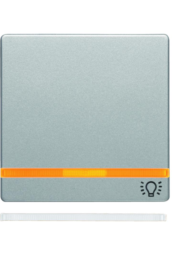 BERKER Q.x Klawisz 2 soczewką nadrukowany symbol światło do łącznika 1-klawiszowego aluminium aksami