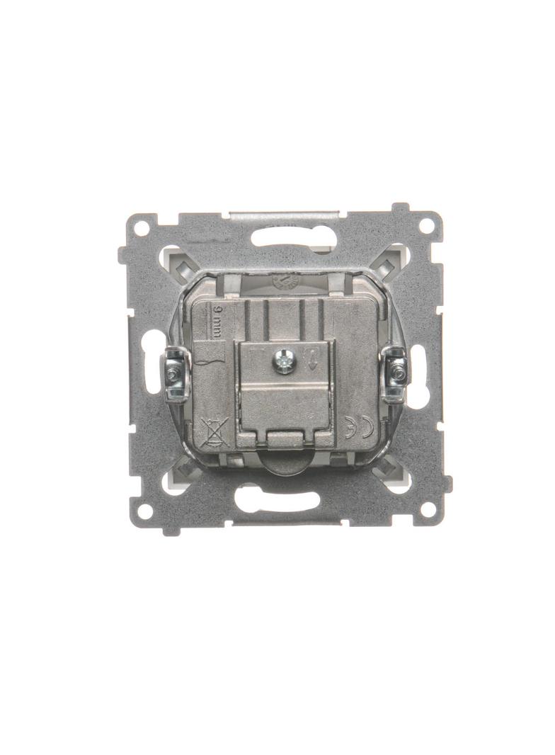 Simon 54 Gniazdo R-TV-DATA srebrny mat