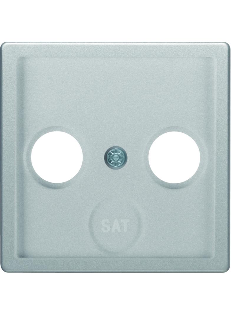 BERKER Q.x Płytka czołowa do gniazda antracytowego 2- i 3-wyj. aluminium aksamit lakierowana 1203608