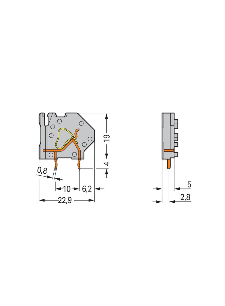 modularna złączka do płytek drukowanych /50szt./ WAGO