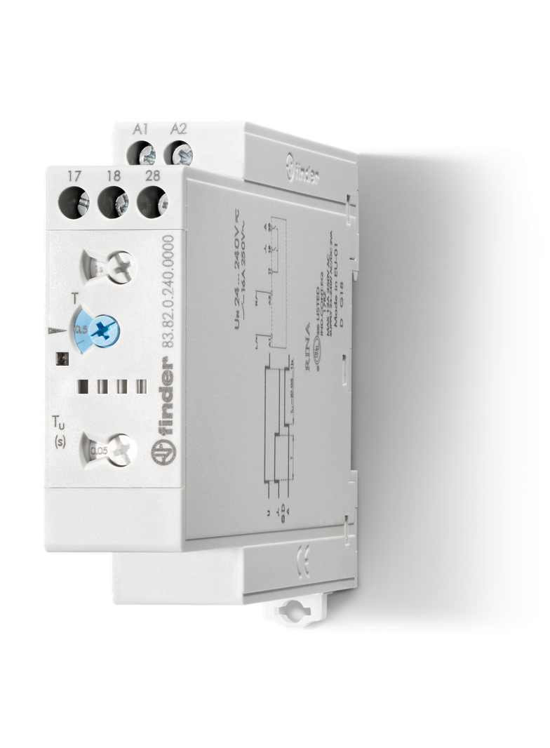 Przekaźnik czasowy modułowy serii 83: 2Z 16A 24…240V AC/DC 83.82.0.240.0000 /5szt./ FINDER