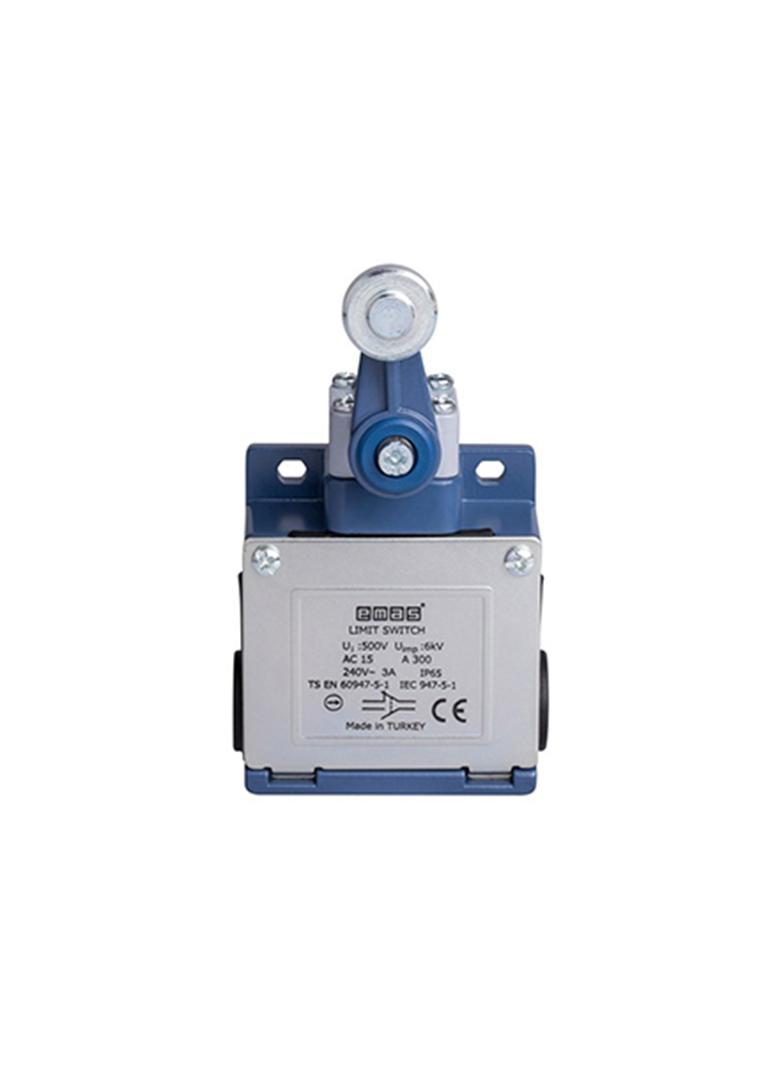 Łącznik w obudowie metalowej, 1NC+1NO, dźwignia z rolką metalową