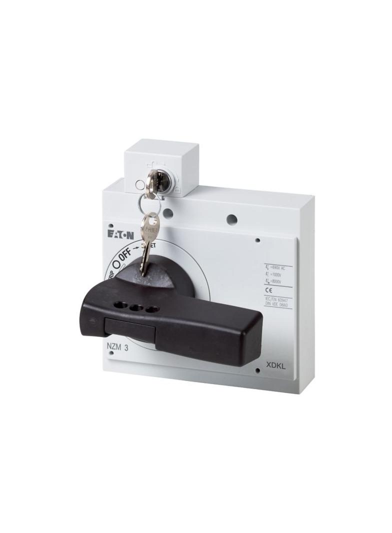 NZM3-XDKL Rękojeść obrotowa NZM3 czarno-szara z zamkiem i kluczykiem 172538 EATON