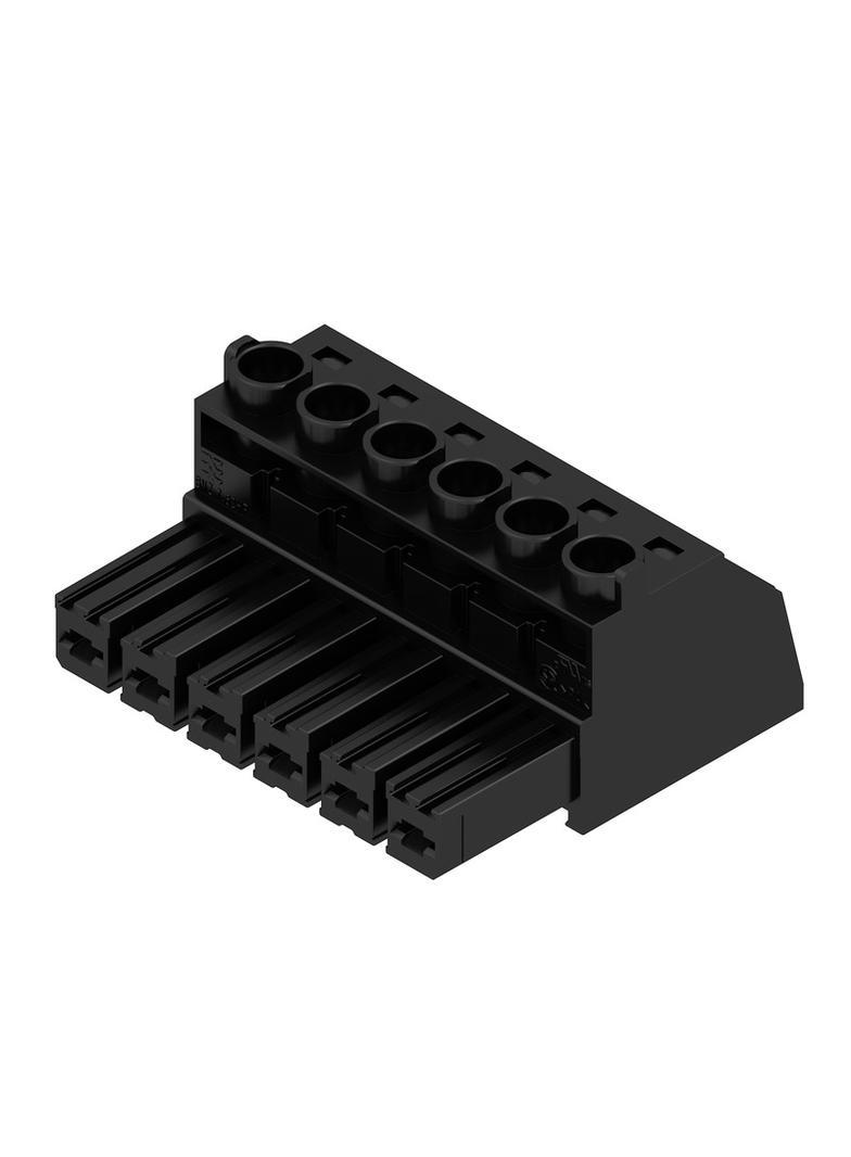 BVZ 7.62HP/06/180 SN BK BX Wtyk PCB (złącze wiązki), 7.62 mm, Liczba biegunów: 6, Przyłącze z jarzmem /50szt./ 1929970000 WEIDMÜLLER