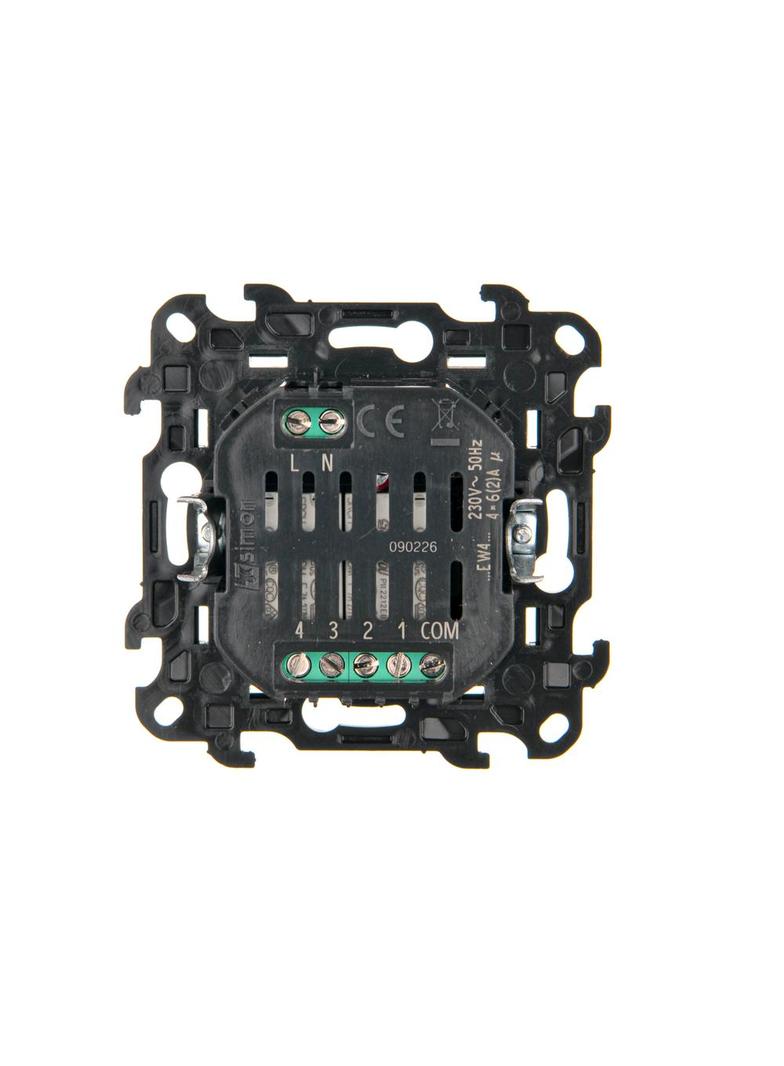Simon 24 Łącznik/przycisk poczwórny elektroniczny biały NEW4.01/11