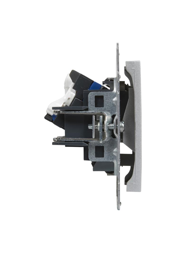 SUNO - Gniazdo 2XRJ45/kat 6 UTP, Aluminium, Legrand