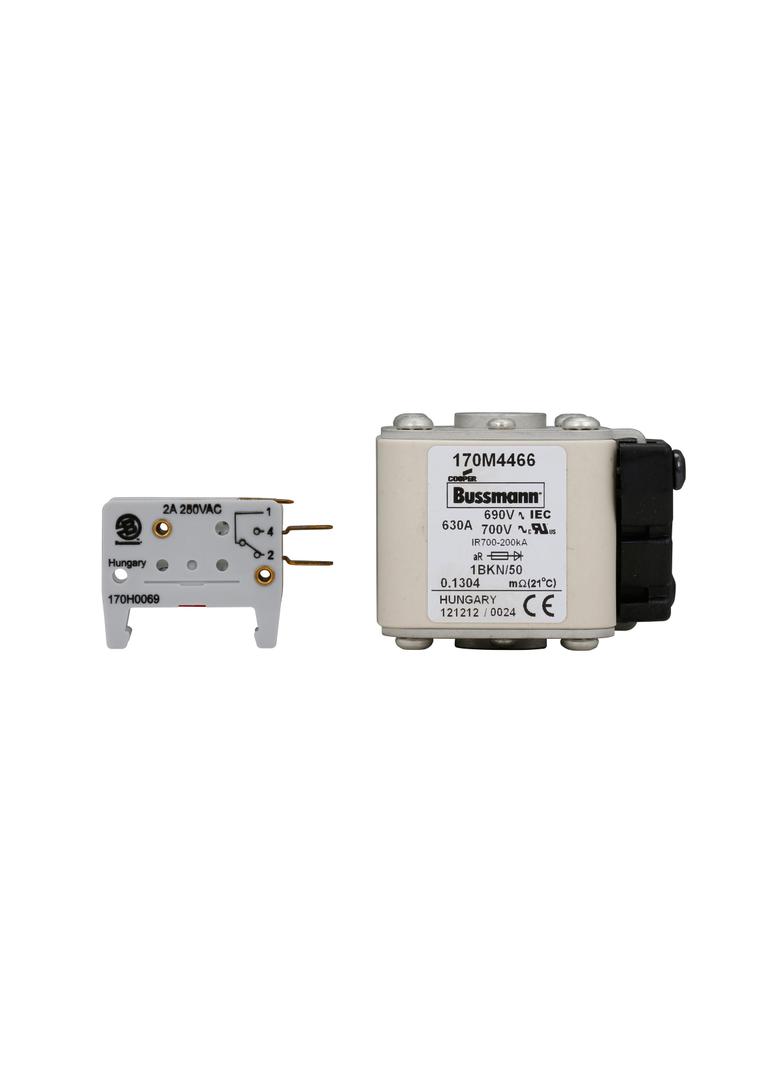 FUSE 630A 690V 1BKN/50 AR UC Wkładka szybka 630A AC 690V rozmiar 1 53x69x51 mm aR IEC UL, 170M4466 E