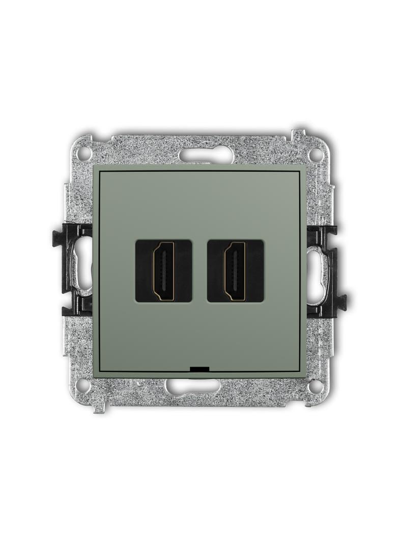 ICON Gniazdo podwójne HDMI 2.1 8K szałwiowy 61IHDMIBO-6 KARLIK