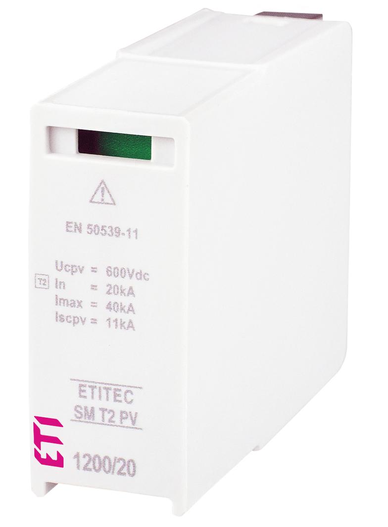 Moduł wymienny do ogran.przepięć Typ 2 (kl.C) do systemów PV MOD. SM T2 PV 600/20 S 002440636 ETI