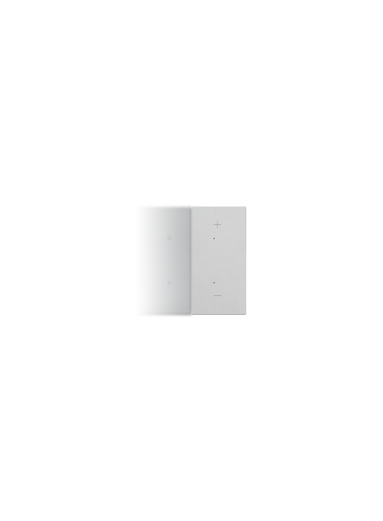 Simon 55 Klawisz połówkowy prawostronny z piktogramem /+/-/ do produktów elektronicznych Aluminium mat TKE25/143 KONTAKT