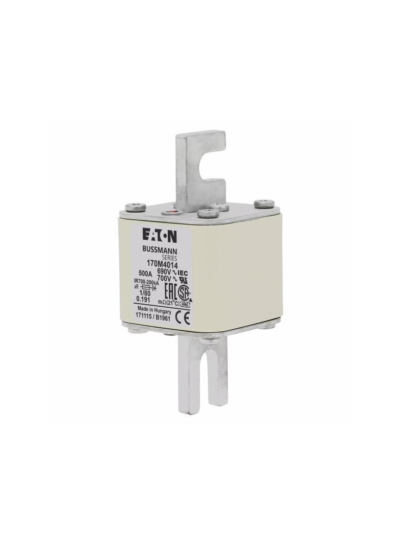 500A 690V 1/80 aR INDICATOR FUSE Wkładka szybka 500A AC 690V DIN 1 53x53x108 mm aR DIN, 170M4014 EAT
