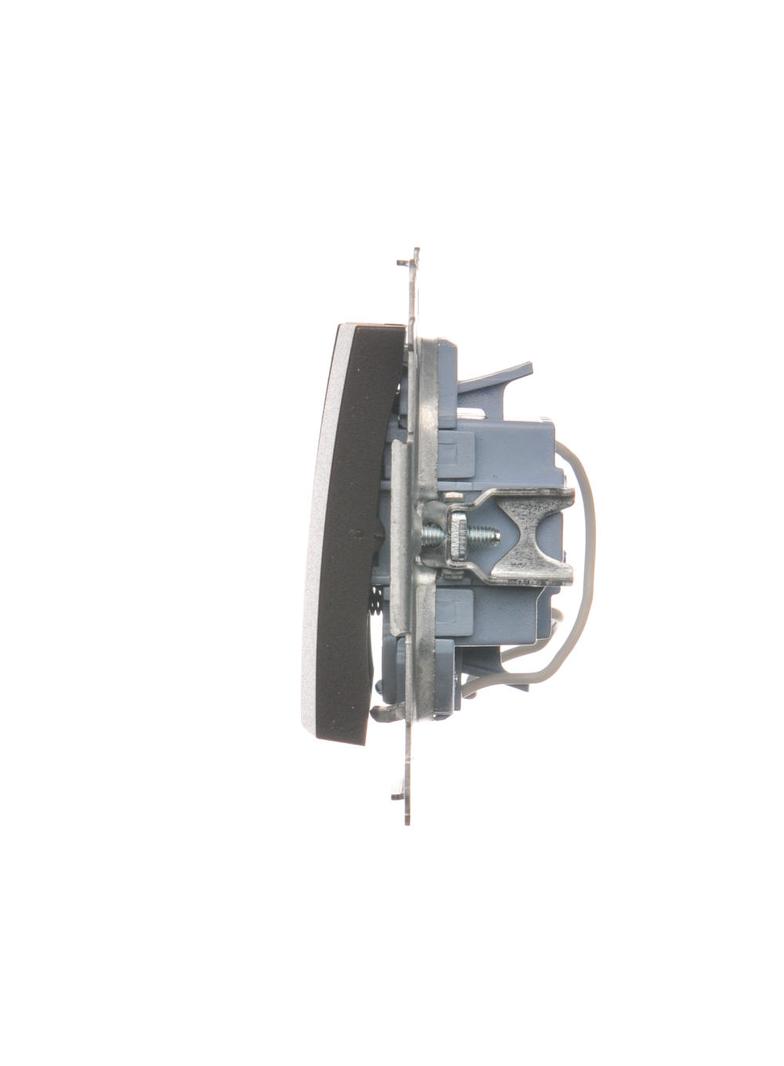 Simon 54 Przycisk potrójny z podświetleniem LED 10A 250V szybkozłączka brąz mat DP31L.01/46 KONTAKT