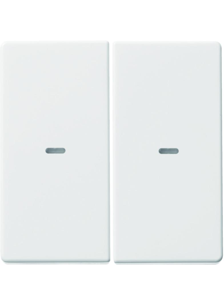 BERKER KNX e/s Q.x Klawisze z soczewką do modułu przycisku podwójnego biały aksamit 80960329 HAGER