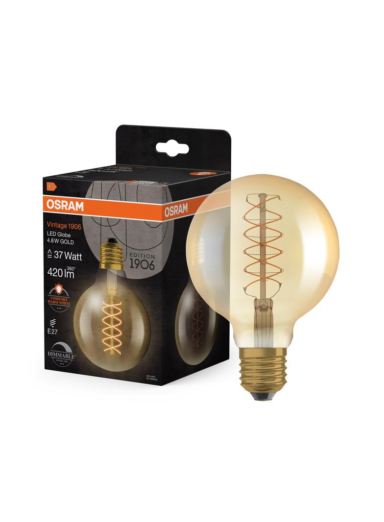 Lampa LED Vintage 1906 GOLD 95 dim 4,8W/822 szkło przezroczyste E27