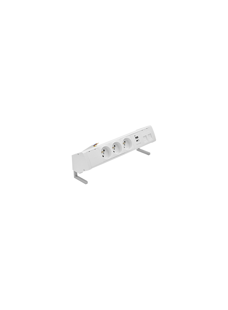 Simon 480 TS48-430E30BK0-33 Biurkowy zestaw gniazd 3 gn. typ E + ładow. USB A+C i płytka dla 2 złącz 48430E30BK00000-33 KONTAKT