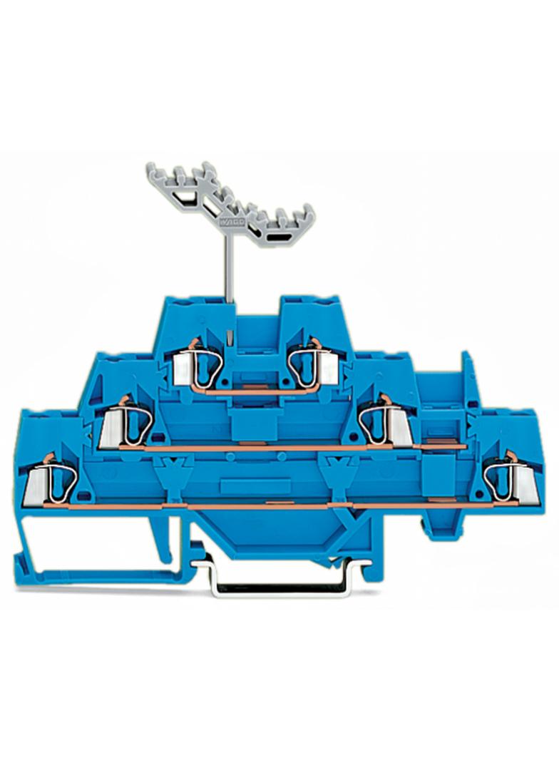 Złączka szynowa 3-piętrowa L / L / L 2,5mm2 niebieska /40szt./ 280-551 WAGO