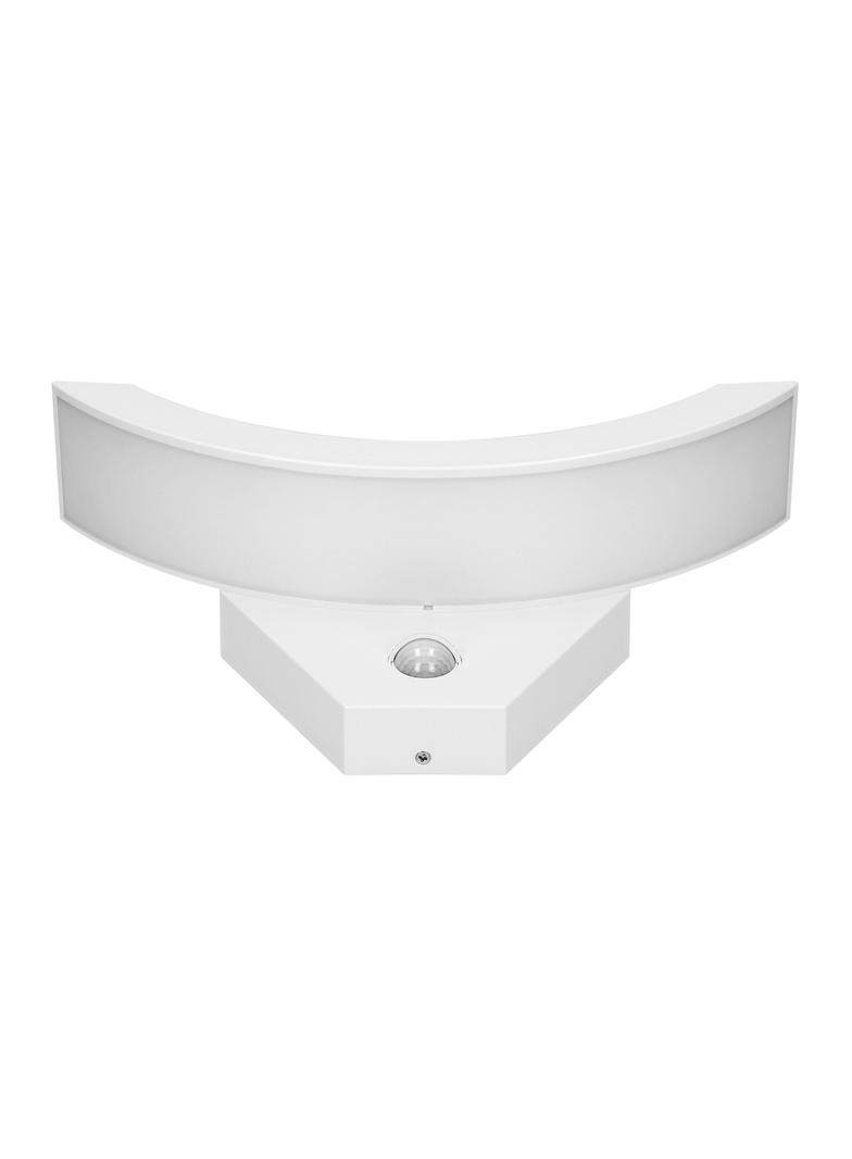 SPINEL LED 10W, oprawa ogrodowa z czujnikiem ruchu 140st, 800lm, IP54, 4000K, IK10, biała AD-OP-6119WLPMR4 ORNO