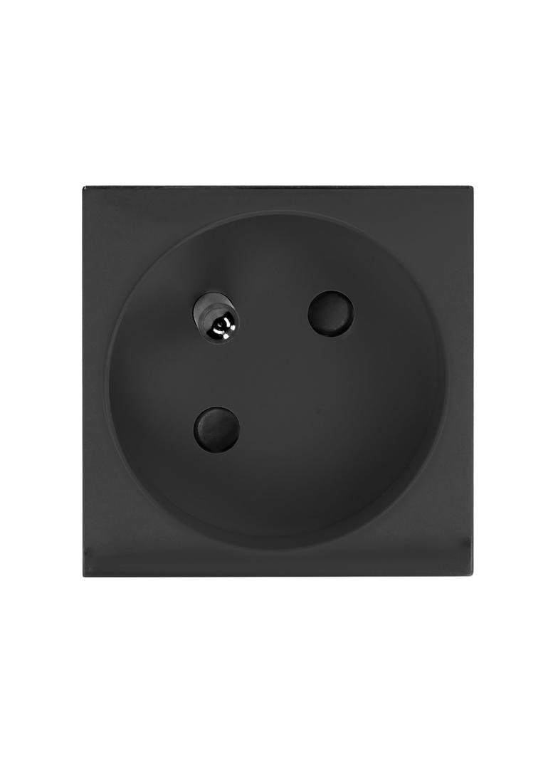 NOEN FR gniazdo modułowe 45x45mm kątowe - 45° 1x2P+Z typ E french 16A 250V czarne OR-GM-9010/B/FR45