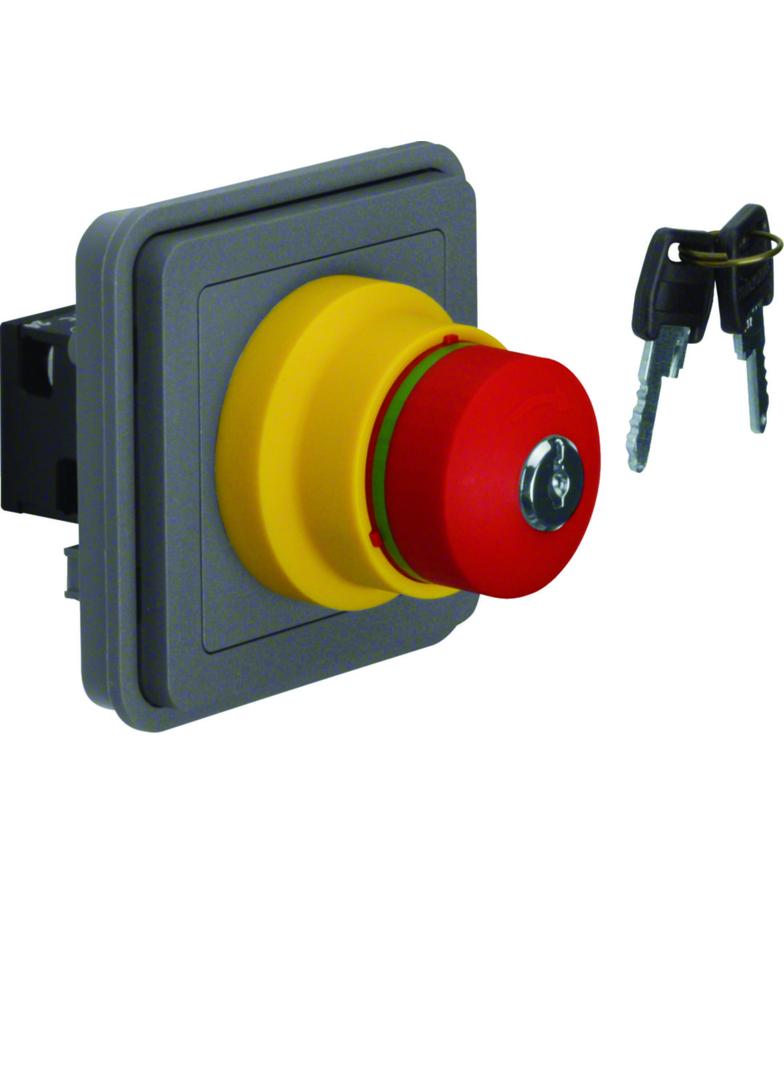 BERKER W.1 Moduł wyłącznika bezpieczeństwa na klucz IP55 szary 44713515 HAGER