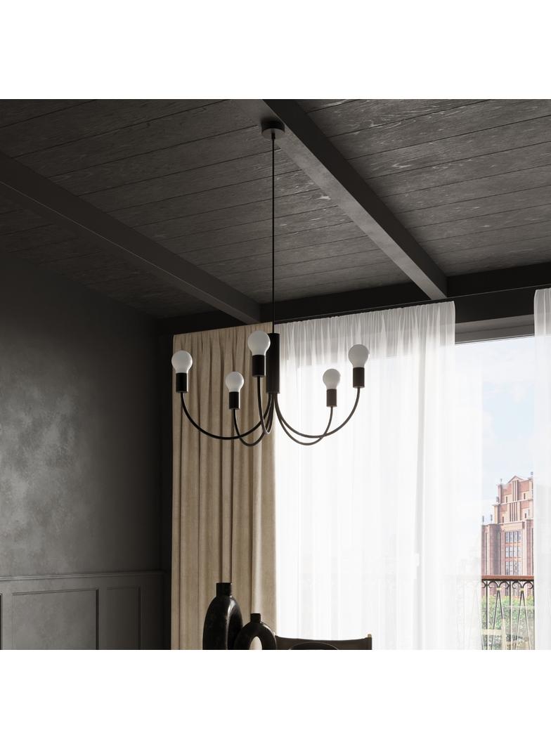 Sollux Żyrandol PICCOLO 5 czarny SL.0855