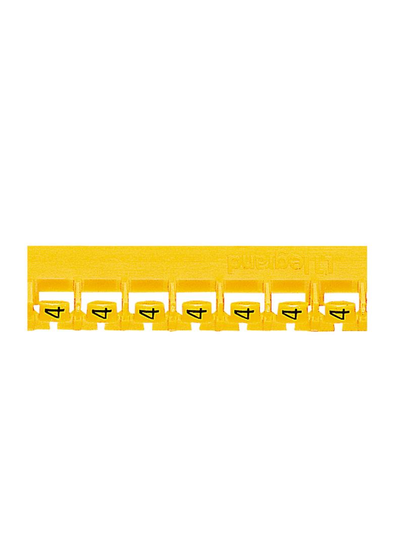 Oznacznik 'Memocab' Zółte Cyfry 4 (X600) 037806 LEGRAND