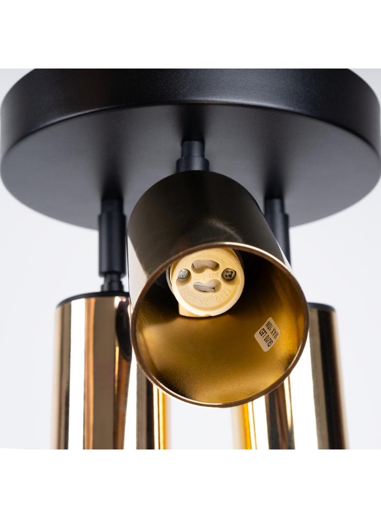 Plafon WINX 3P czarny/złoty