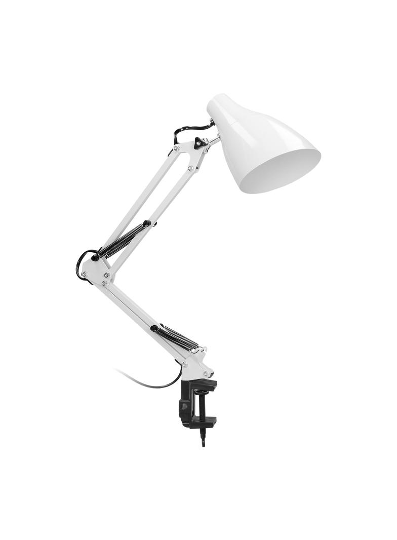 Lampka biurkowa kreślarska DIAN przykręcana 60W E27 stalowa biała VIRONE