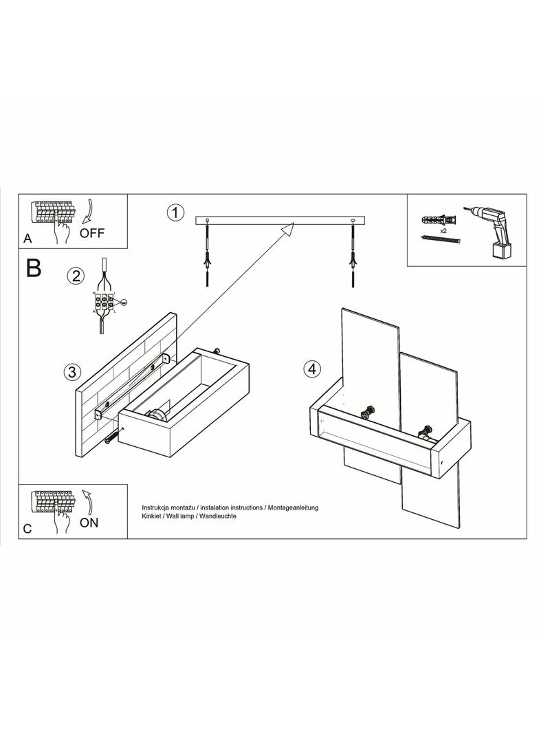 Sollux Kinkiet FENIKS 1 naturalne drewno SL.0077
