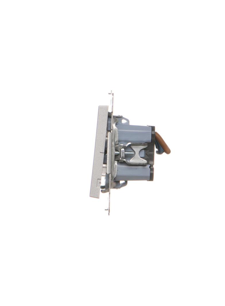 Simon 55 Łącznik dwubiegunowy podwójny szybkozłączka Aluminium mat TW22A.01/143 KONTAKT