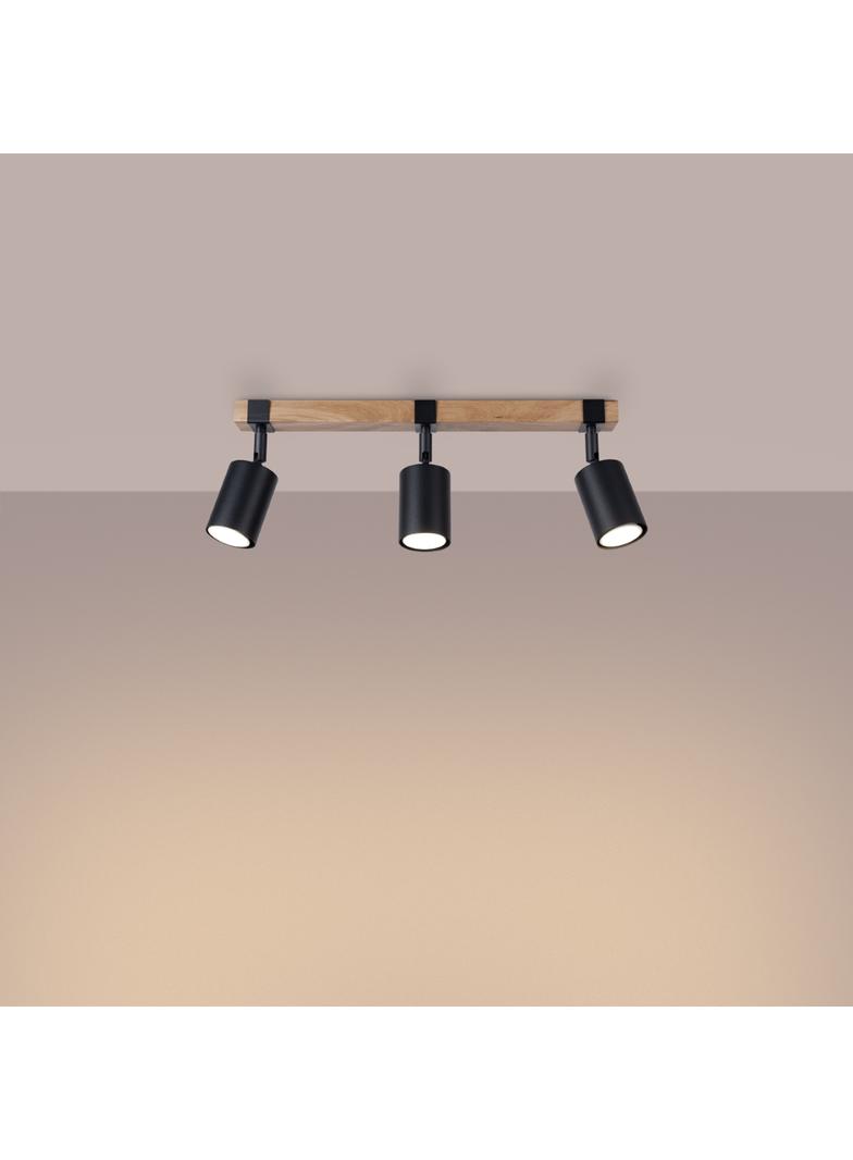 Plafon FAGER 3 czarny