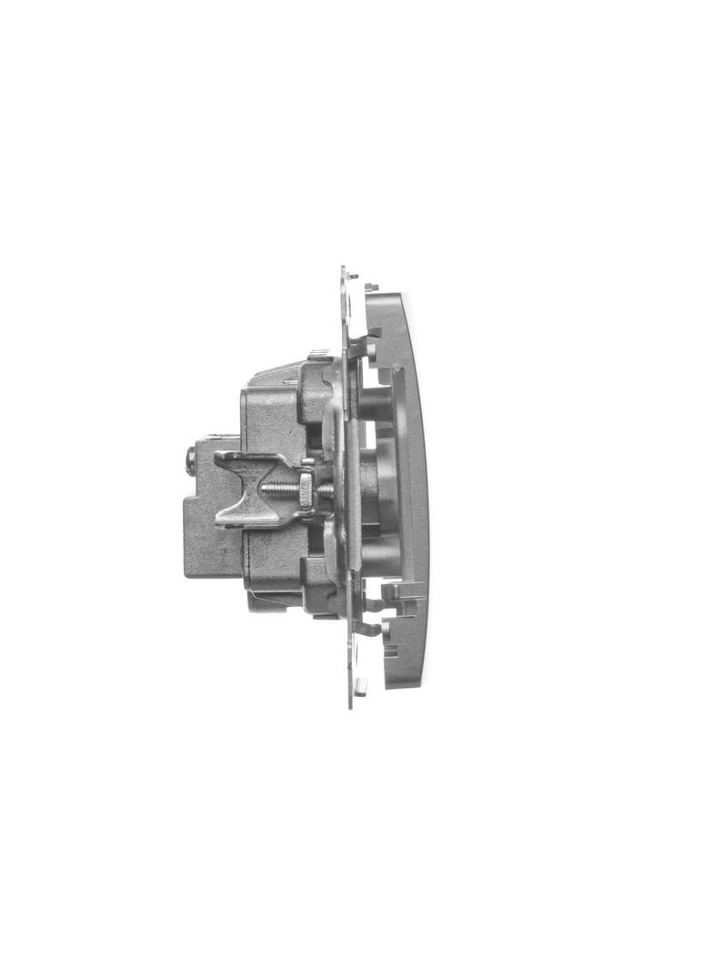 Simon Basic Gniazdo antenowe R-TV-SAT przelotowe 1x wejście: 5 MHz–24 GHz satynowy BMZAR-SAT10/P.01/29 KONTAKT