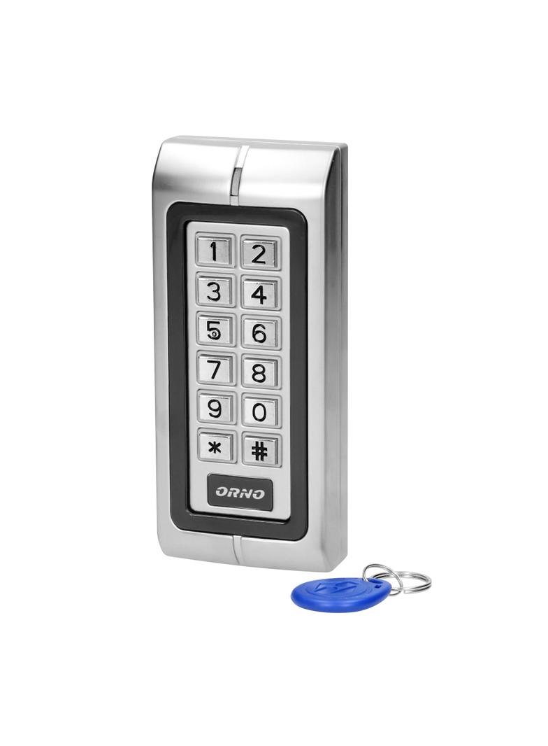 Zamek szyfrowy wąski z czytnikiem kart i breloków zbliżeniowych IP44 1 przekaźnik 3A wymiary 12 OR-Z