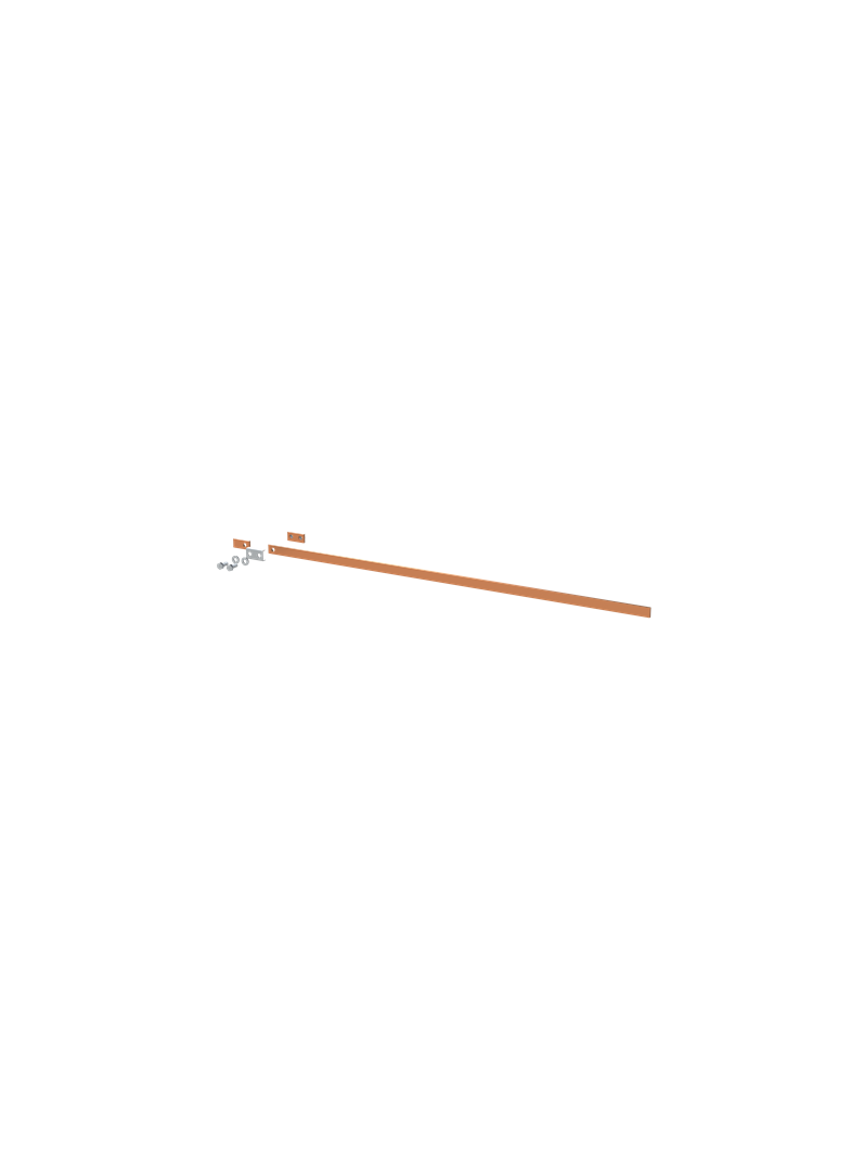 ZX2227 Szyna miedziana 20x5mm szerokość 4PW 1000mm V1, A1 (do samodzielnego montażu)