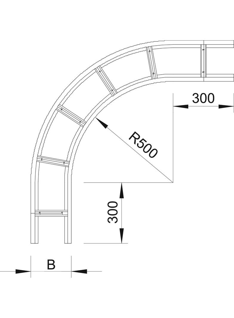 ŁUK 90 160X200MM FT