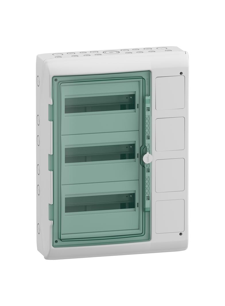 Rozdzielnica natynkowa 3x12 Mureva (dawna Kaedra) IP65 z kasetą sMRV-3-12-NT-T kaseta z 4 otworami 13440 Schneider