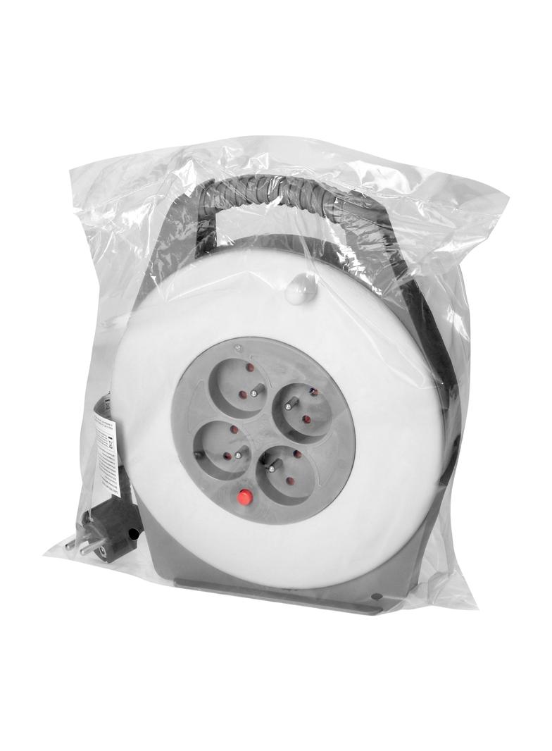 Przedłużacz bębnowy 4 gniazda z uziemieniem zwijany kabel PVC 900W 10m VIRONE