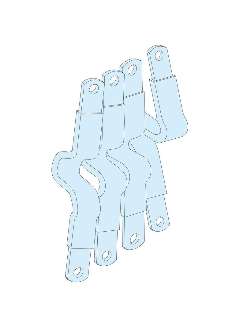 Rozdzielnice PrismaSet, połączenie pionowo zamontowanego w przedziale wyłącznika NSX-INS250 do szyn