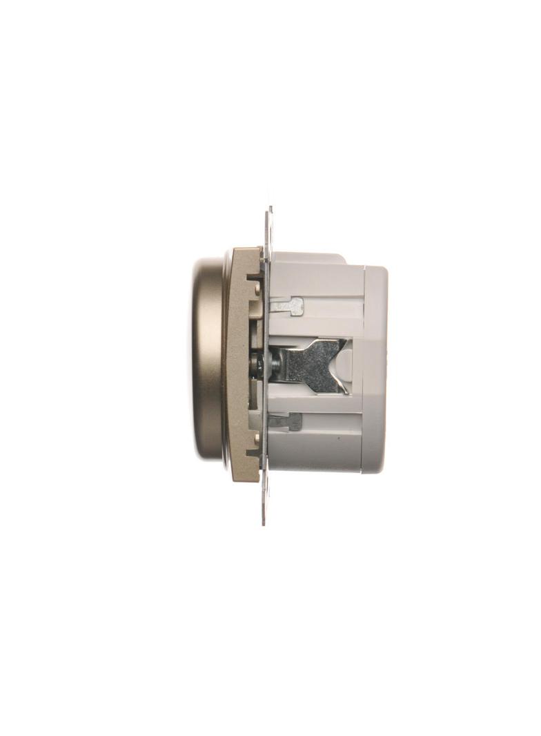 Simon 54 Regulator 1–10 V . Do załączania i regulacji źródeł światła z zasilaczami sterowanymi napięciem 1–10 V złoty mat DS9V.01/44 KONTAKT