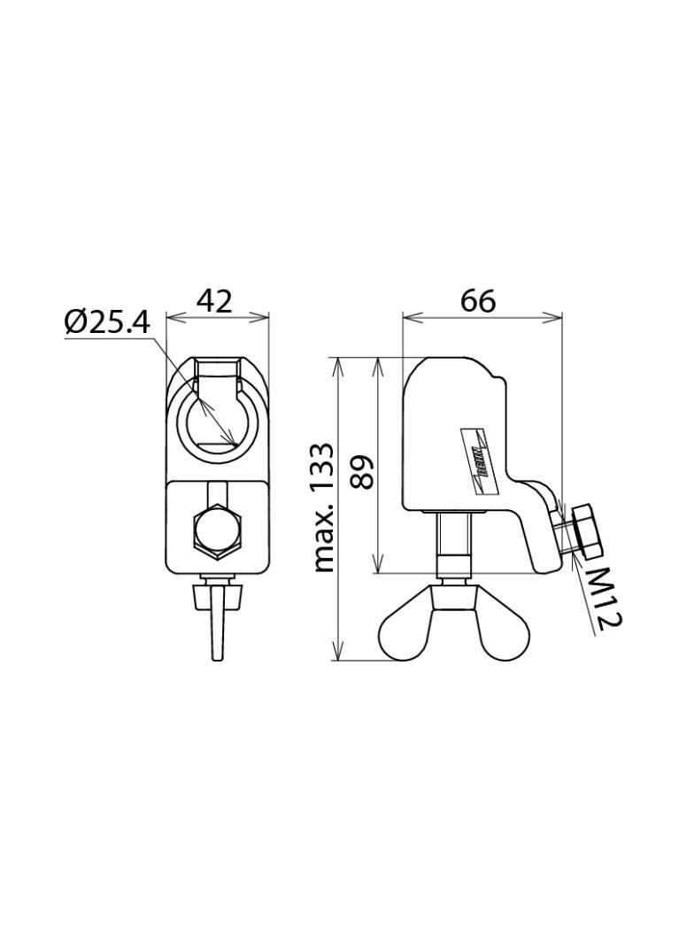 Zacisk kołpakowy K1, 25-150 mm2, fi 25 mm