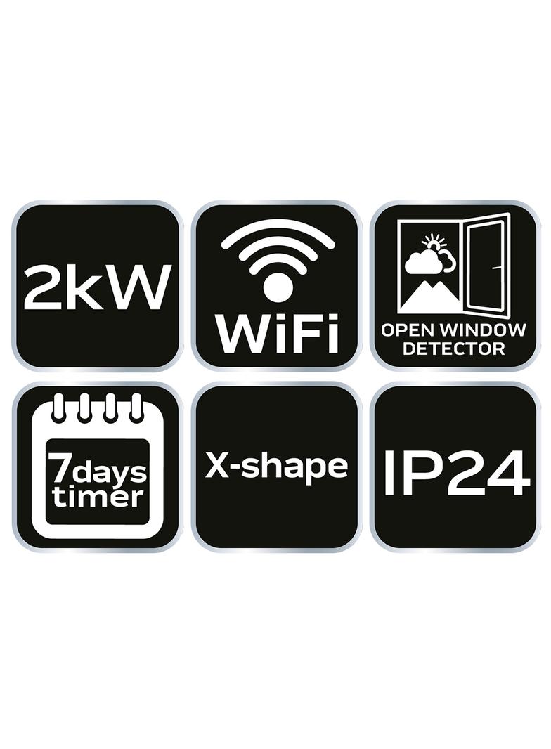 Grzejnik konwektorowy elektryczny 2000W, IP24, WIFI