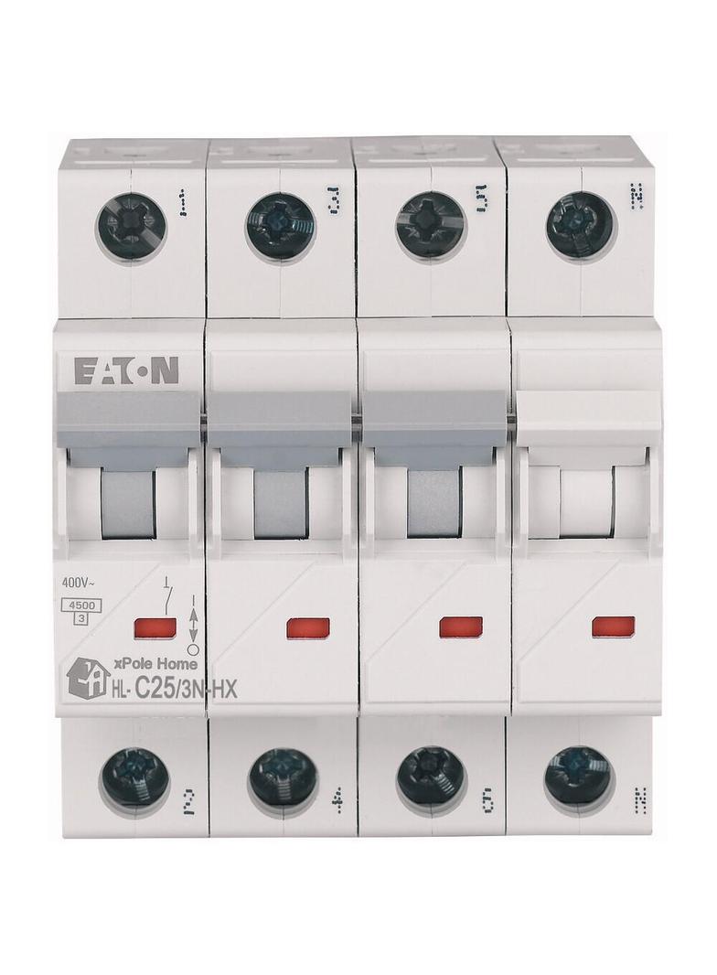 HN-C25/3N Wyłącznik nadprądowy 6kA C25A 3P+N 194913 EATON