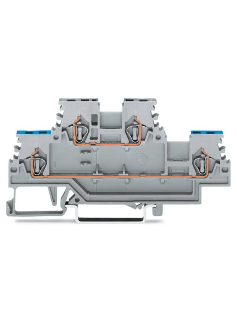 Złączka dwupiętrowa 4-przewodowa 1,5mm2 szara /50szt./ 279-512 WAGO