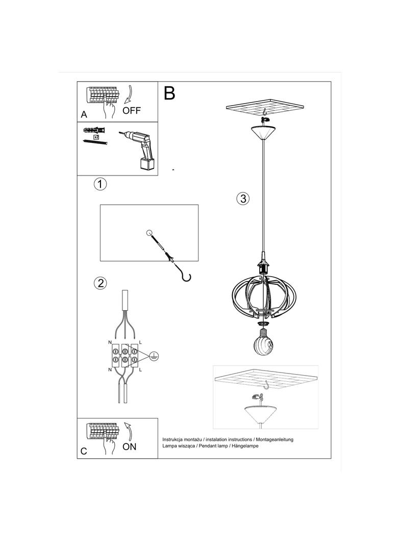 Sollux Lampa wisząca MANDELINO naturalne drewno SL.0392