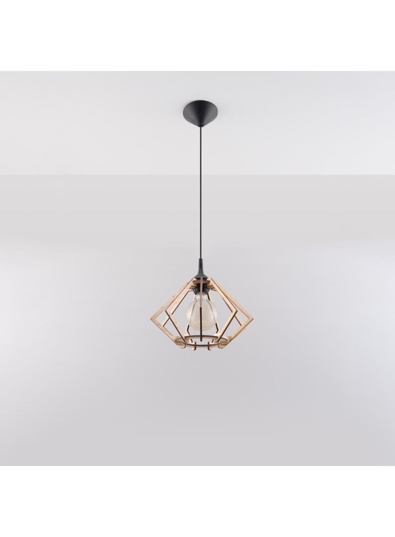 Sollux Lampa wisząca POMPELMO naturalne drewno SL.0393
