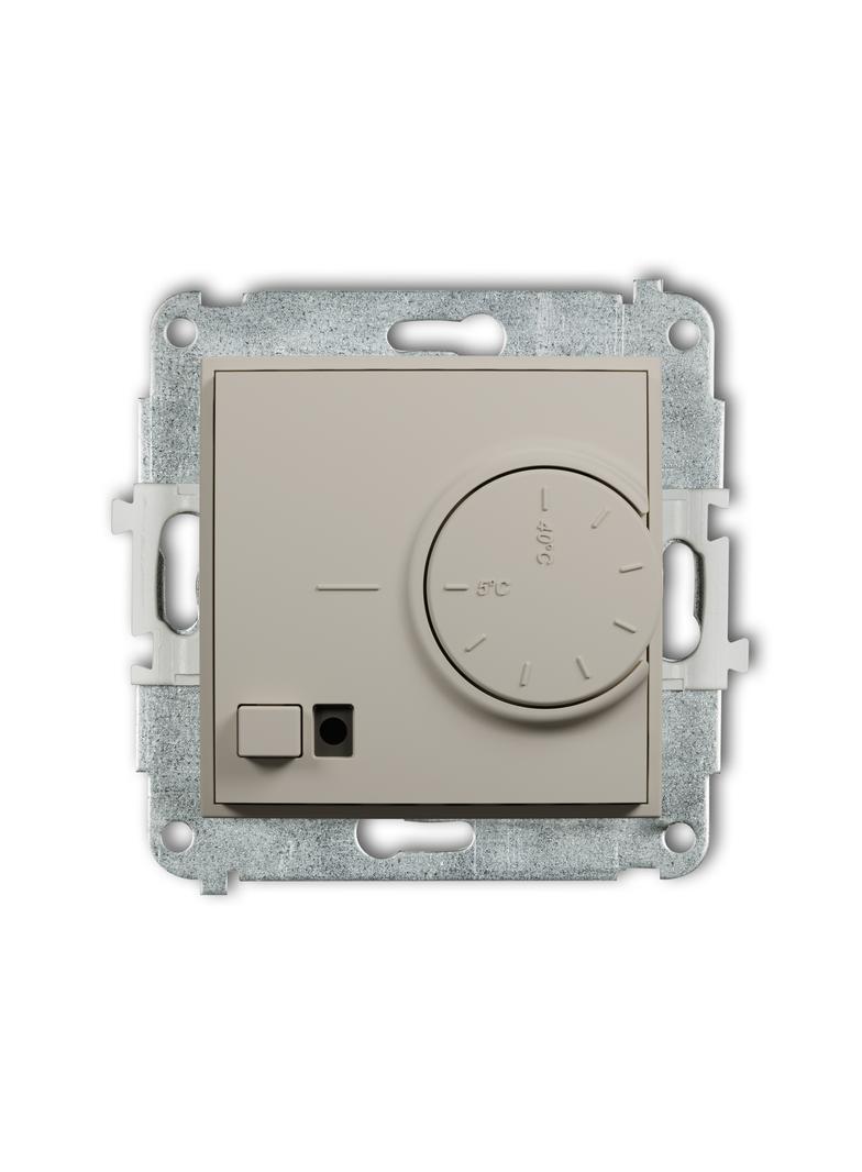 MINI Mechanizm elektronicznego regulatora temperatury z czujnikiem powietrznym taupe