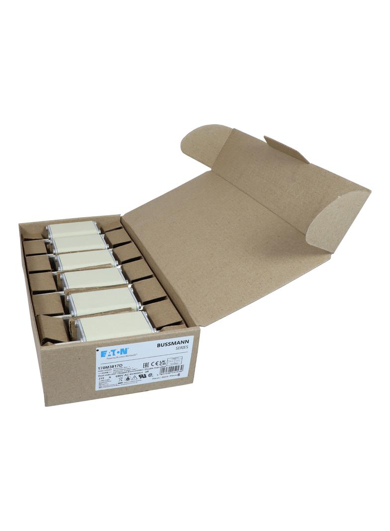 FUSE 315A 690V aR DIN 1 HSDNH Wkładka szybka 315A 690V aR DIN 1 podwójny wskaźnik 170M3817D EATON