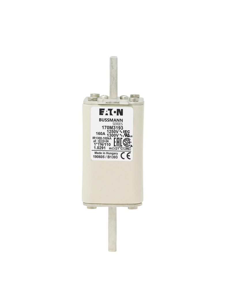 FUSE 160A 1250V 1*TN/110 AR CU Wkładka szybka 160A AC 1250V rozmiar 1 45x58x138 mm a 170M3193 EATON